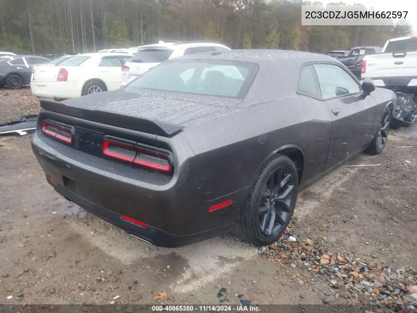 2C3CDZJG5MH662597 2021 Dodge Challenger Gt