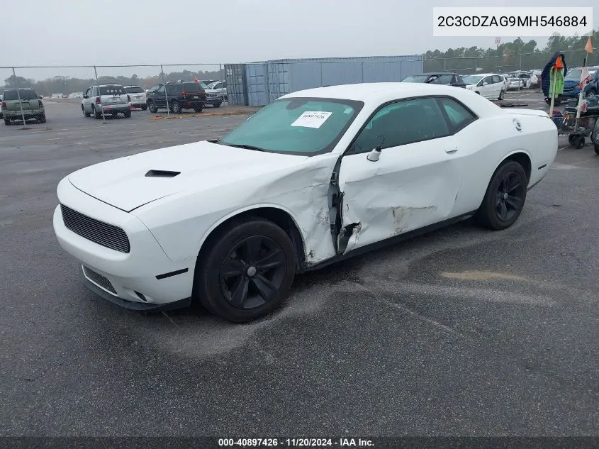 2021 Dodge Challenger Sxt VIN: 2C3CDZAG9MH546884 Lot: 40897426