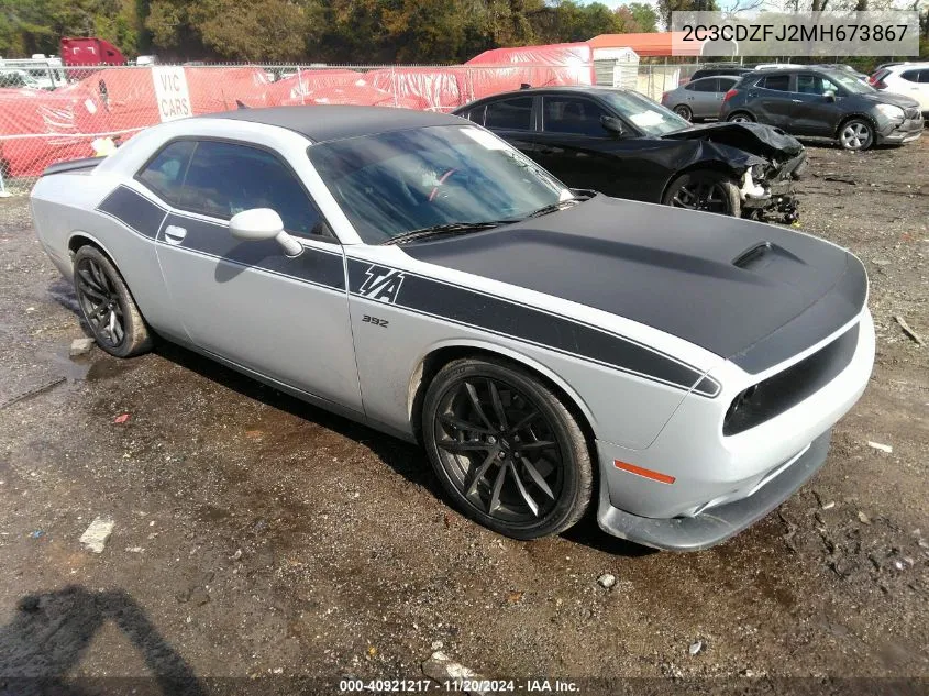 2021 Dodge Challenger R/T Scat Pack VIN: 2C3CDZFJ2MH673867 Lot: 40921217