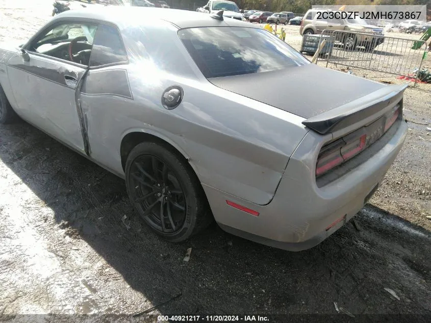 2021 Dodge Challenger R/T Scat Pack VIN: 2C3CDZFJ2MH673867 Lot: 40921217