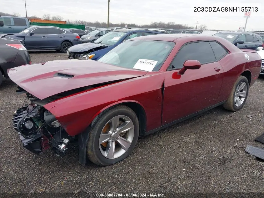 2022 Dodge Challenger Sxt VIN: 2C3CDZAG8NH155713 Lot: 38887784