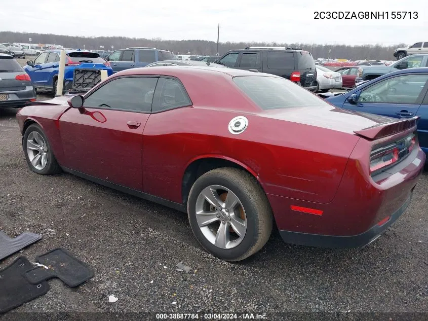 2022 Dodge Challenger Sxt VIN: 2C3CDZAG8NH155713 Lot: 38887784