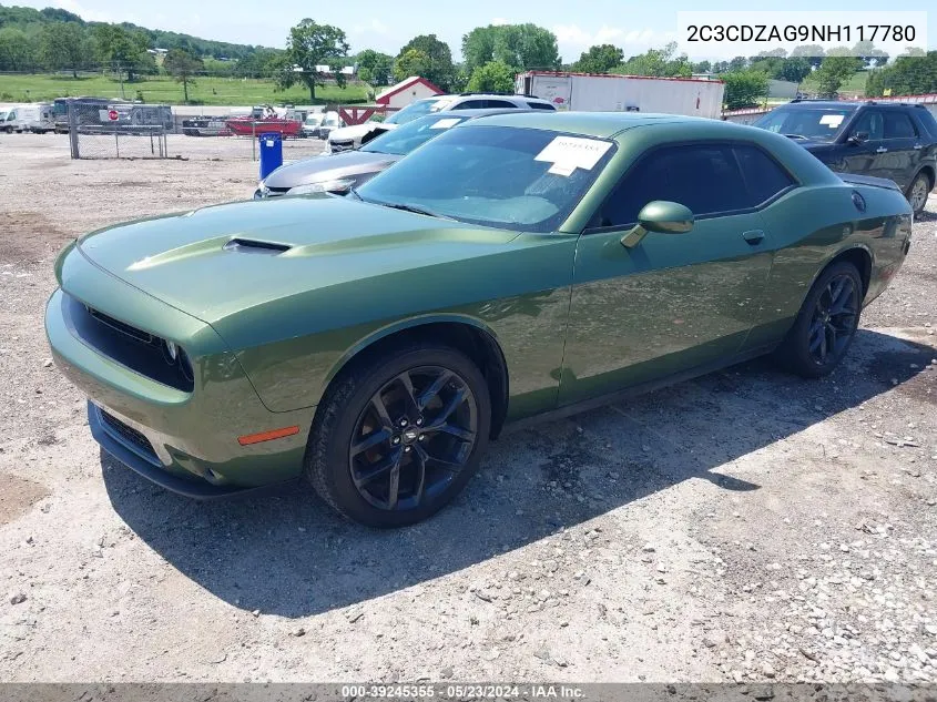 2022 Dodge Challenger Sxt VIN: 2C3CDZAG9NH117780 Lot: 39245355