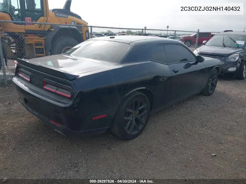 2022 Dodge Challenger Gt VIN: 2C3CDZJG2NH140432 Lot: 39297526