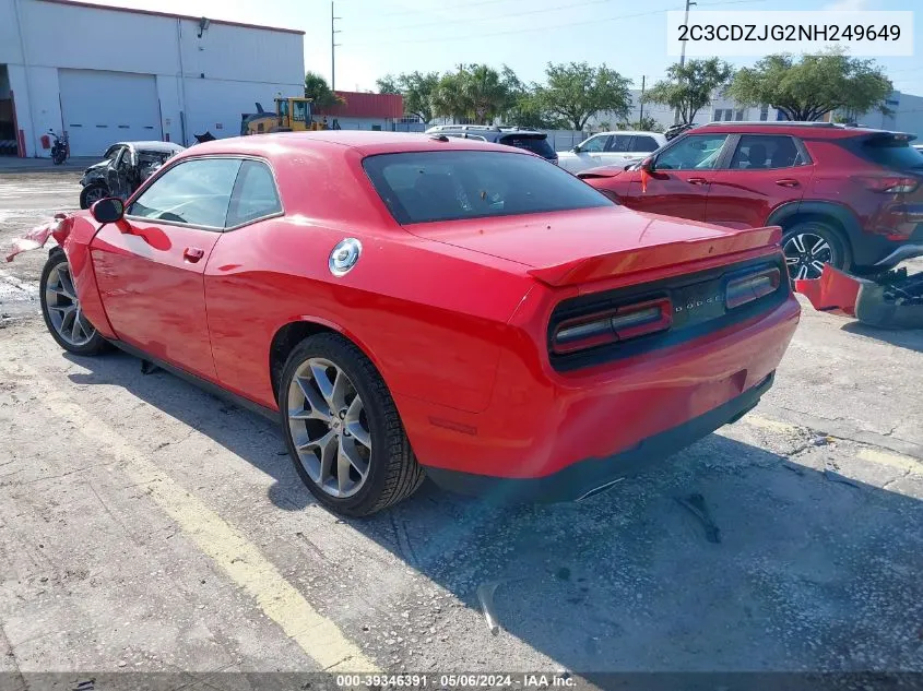 2022 Dodge Challenger Gt VIN: 2C3CDZJG2NH249649 Lot: 39346391