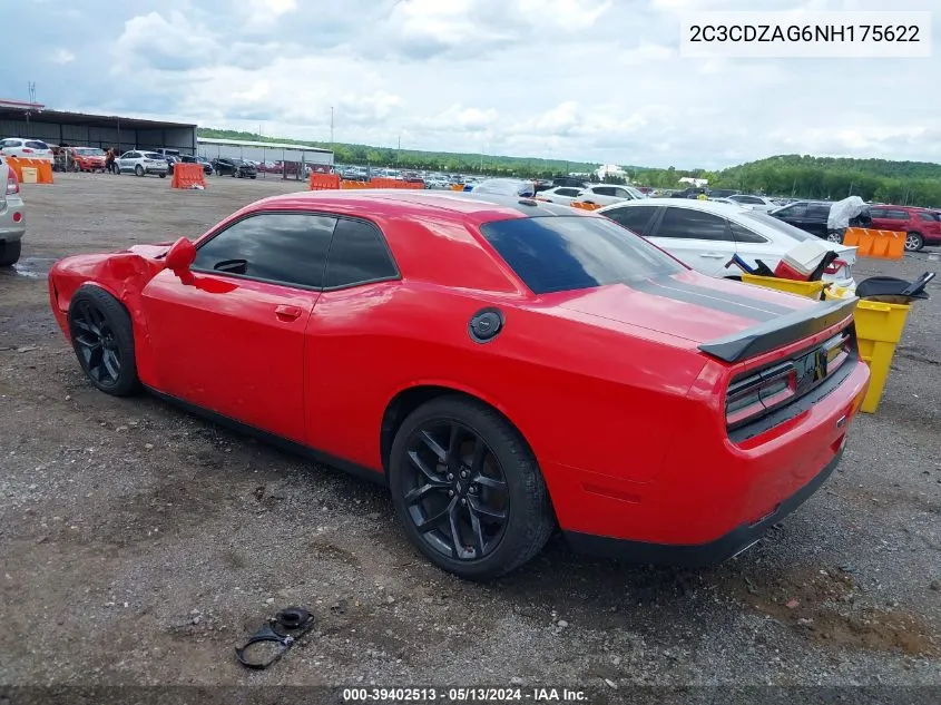 2022 Dodge Challenger Sxt VIN: 2C3CDZAG6NH175622 Lot: 39402513