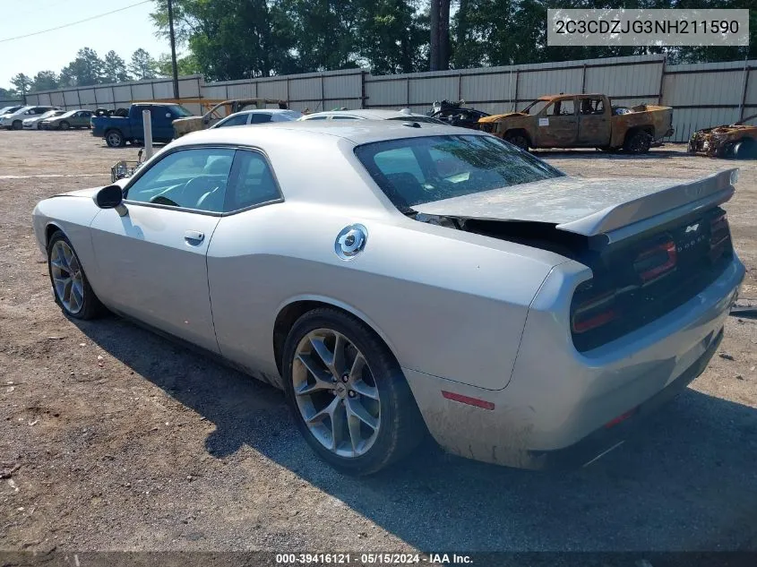 2022 Dodge Challenger Gt VIN: 2C3CDZJG3NH211590 Lot: 39416121