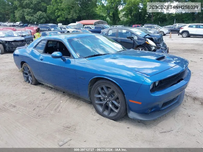 2C3CDZBT4NH258039 2022 Dodge Challenger R/T