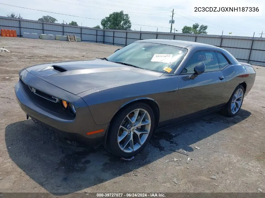 2022 Dodge Challenger Gt VIN: 2C3CDZJGXNH187336 Lot: 39727077