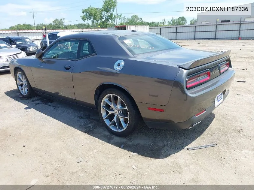 2022 Dodge Challenger Gt VIN: 2C3CDZJGXNH187336 Lot: 39727077