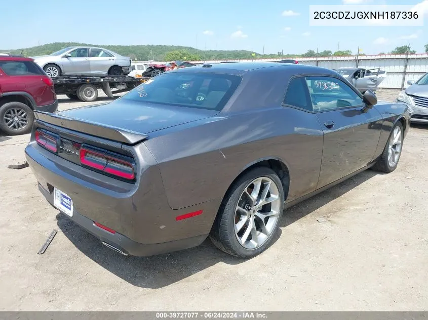 2022 Dodge Challenger Gt VIN: 2C3CDZJGXNH187336 Lot: 39727077