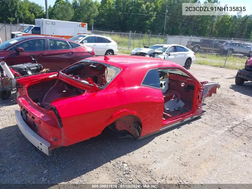 2022 Dodge Challenger Srt Super Stock VIN: 2C3CDZL91NH135835 Lot: 39831839