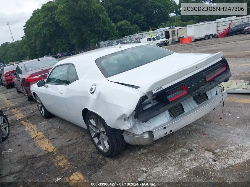 2022 Dodge Challenger Gt VIN: 2C3CDZJG6NH247306 Lot: 39908427