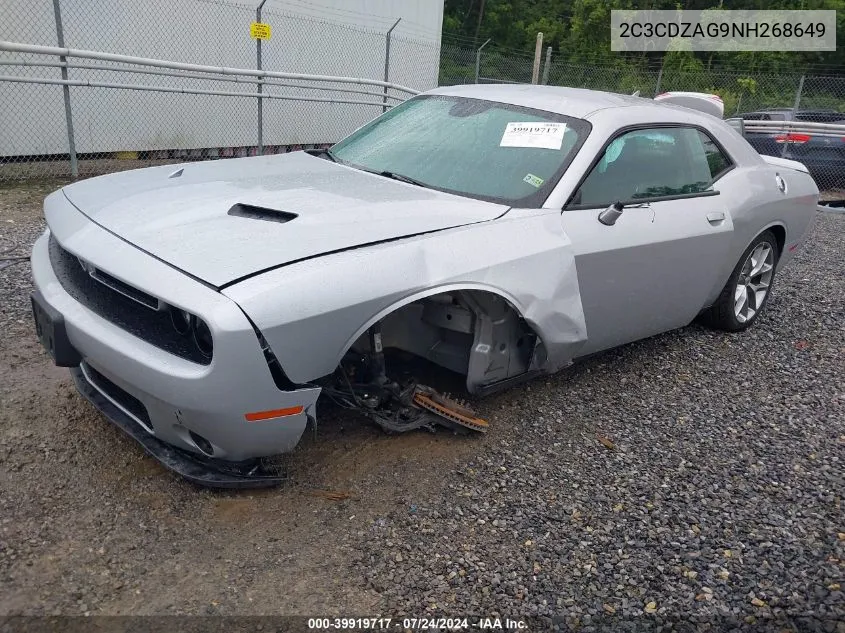 2022 Dodge Challenger Sxt VIN: 2C3CDZAG9NH268649 Lot: 39919717