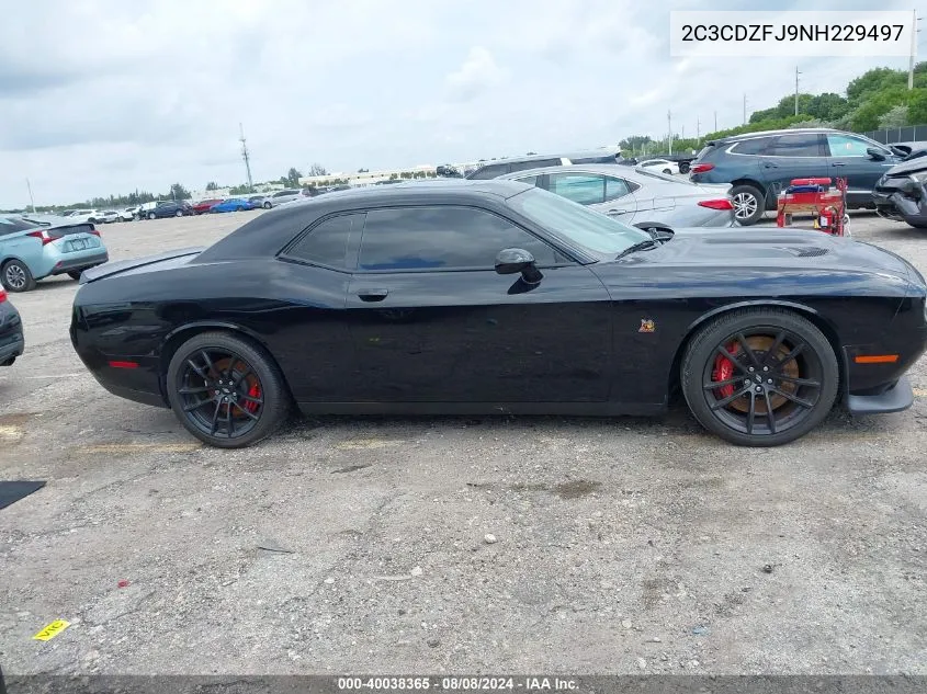 2022 Dodge Challenger R/T Scat Pack VIN: 2C3CDZFJ9NH229497 Lot: 40038365