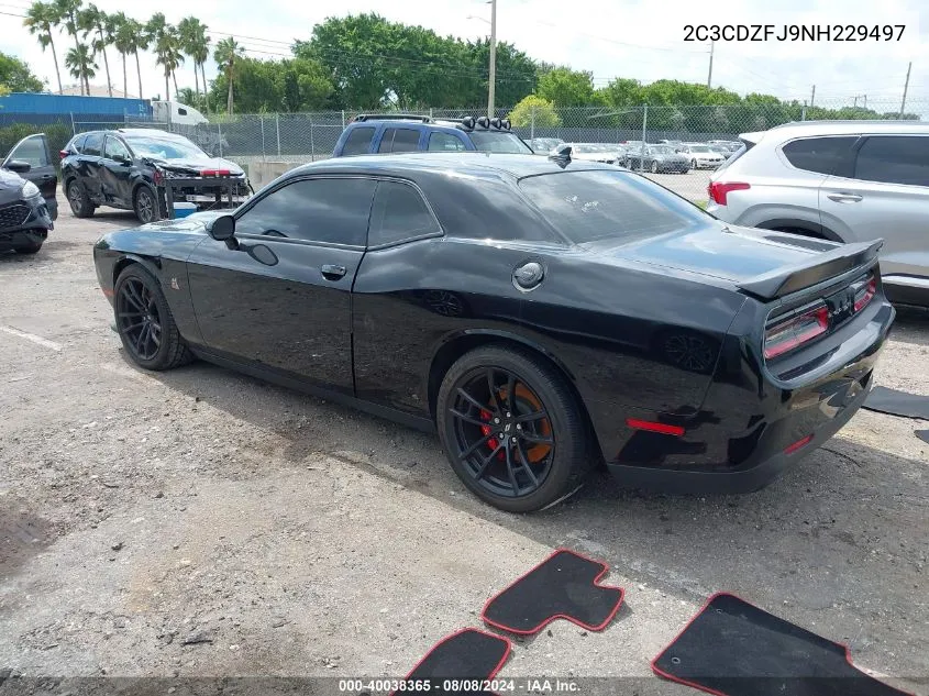 2022 Dodge Challenger R/T Scat Pack VIN: 2C3CDZFJ9NH229497 Lot: 40038365