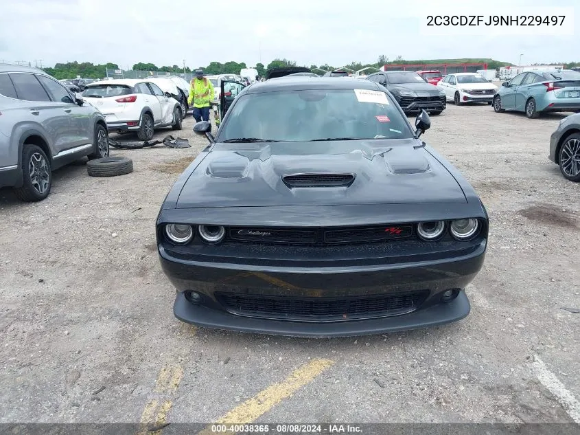 2022 Dodge Challenger R/T Scat Pack VIN: 2C3CDZFJ9NH229497 Lot: 40038365