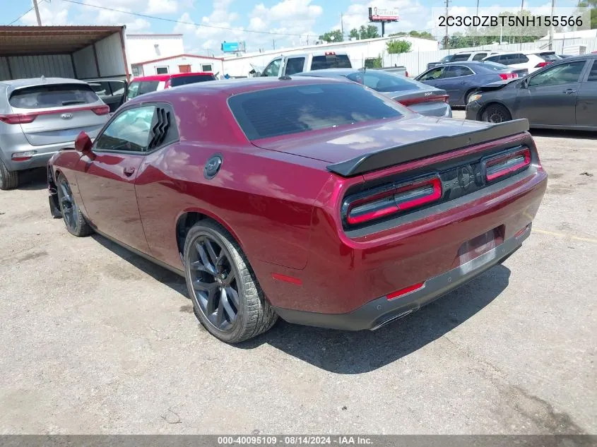 2022 Dodge Challenger R/T VIN: 2C3CDZBT5NH155566 Lot: 40095109