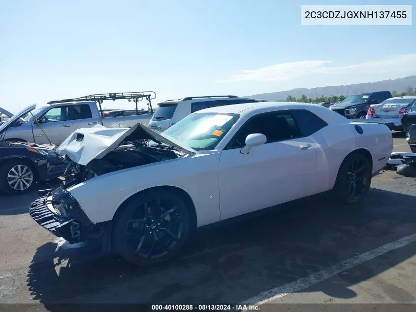 2C3CDZJGXNH137455 2022 Dodge Challenger Gt