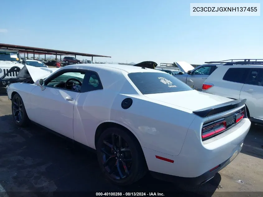 2C3CDZJGXNH137455 2022 Dodge Challenger Gt