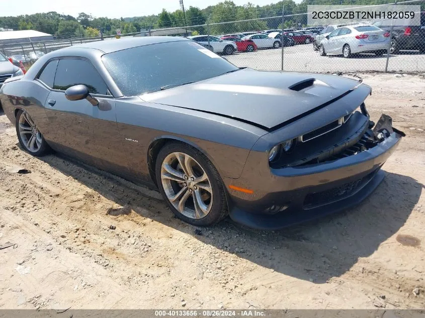 2022 Dodge Challenger R/T VIN: 2C3CDZBT2NH182059 Lot: 40133656