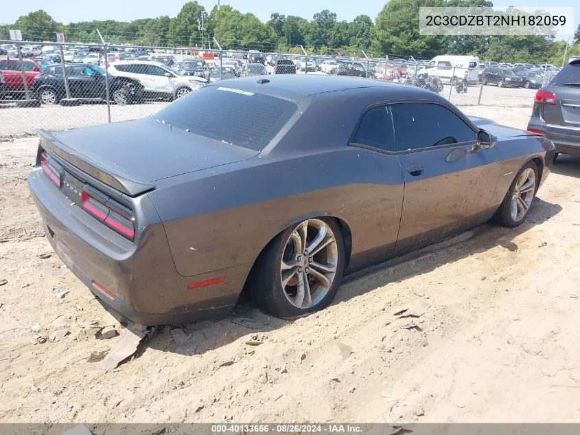 2022 Dodge Challenger R/T VIN: 2C3CDZBT2NH182059 Lot: 40133656