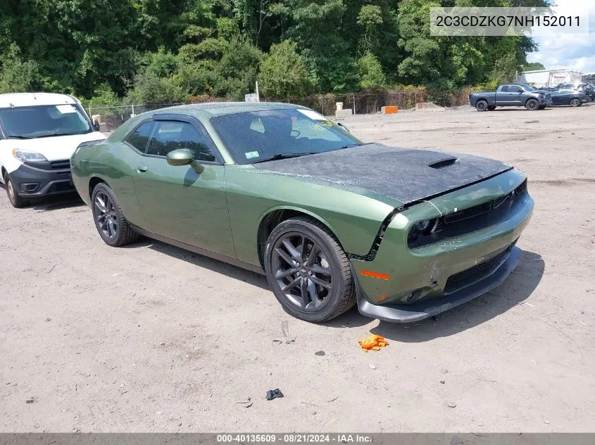 2C3CDZKG7NH152011 2022 Dodge Challenger Gt Awd