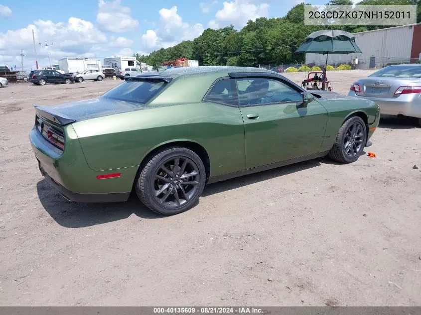 2C3CDZKG7NH152011 2022 Dodge Challenger Gt Awd