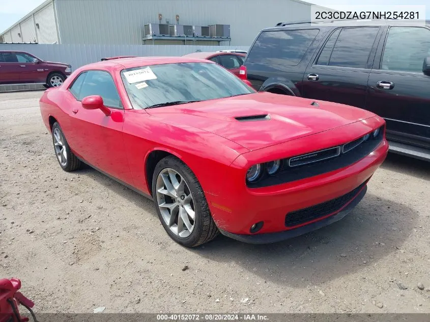 2022 Dodge Challenger Sxt VIN: 2C3CDZAG7NH254281 Lot: 40152072