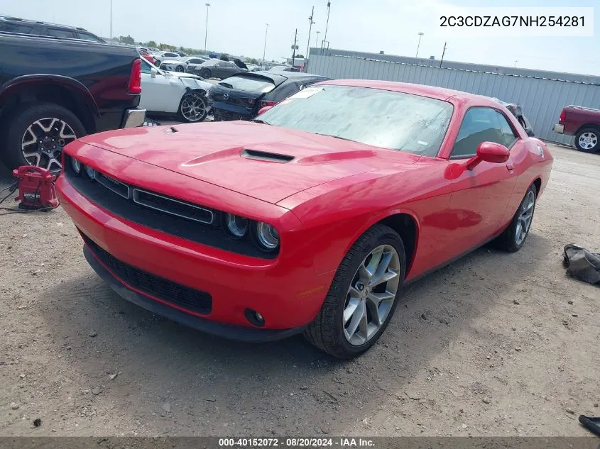 2022 Dodge Challenger Sxt VIN: 2C3CDZAG7NH254281 Lot: 40152072