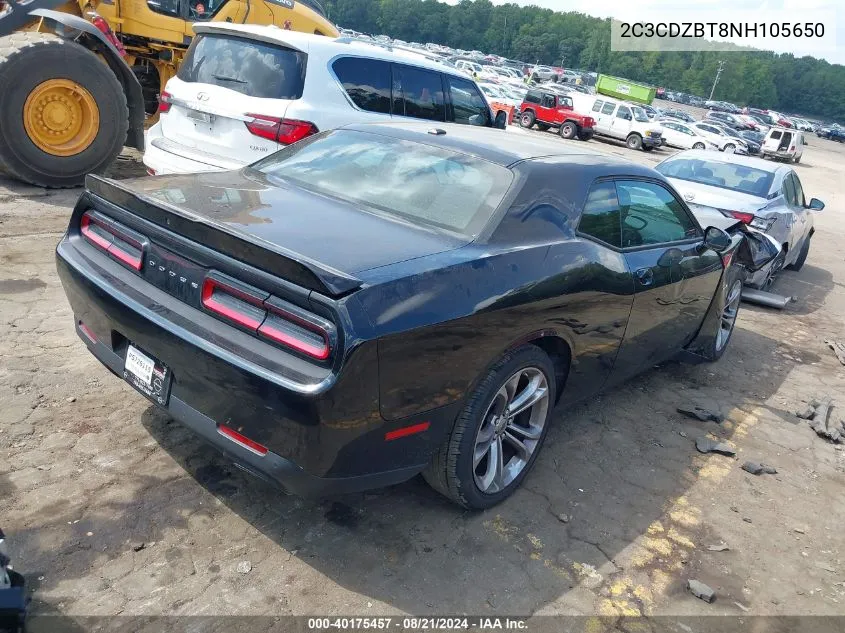 2022 Dodge Challenger R/T VIN: 2C3CDZBT8NH105650 Lot: 40175457