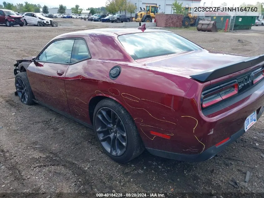 2022 Dodge Challenger R/T Scat Pack VIN: 2C3CDZFJ1NH164760 Lot: 40184228