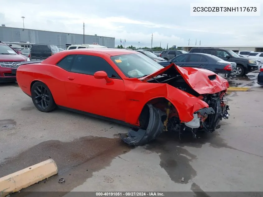 2022 Dodge Challenger R/T VIN: 2C3CDZBT3NH117673 Lot: 40191051