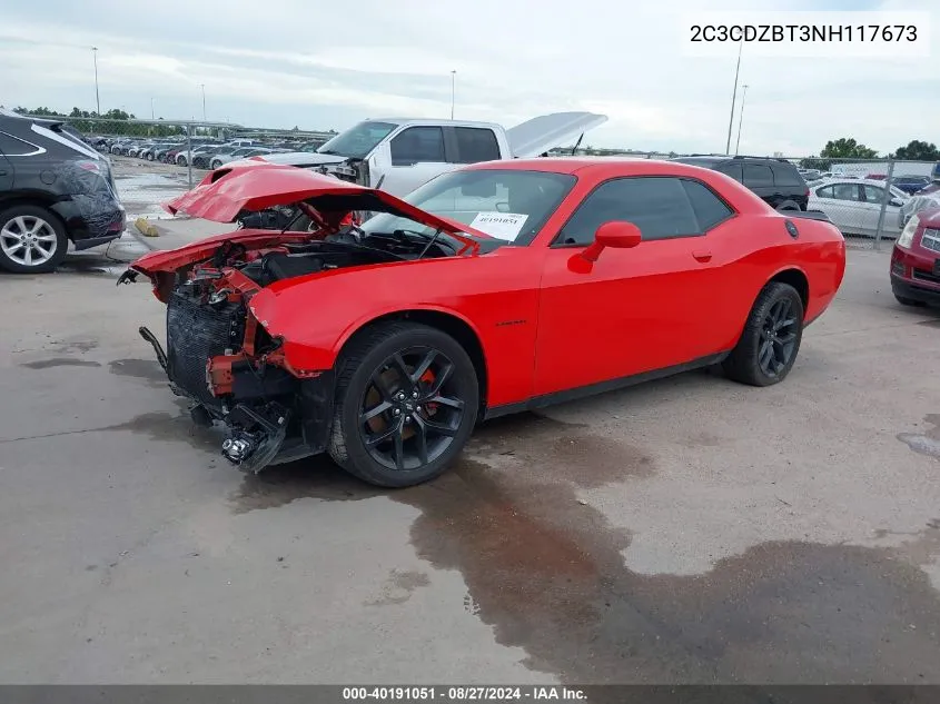 2022 Dodge Challenger R/T VIN: 2C3CDZBT3NH117673 Lot: 40191051