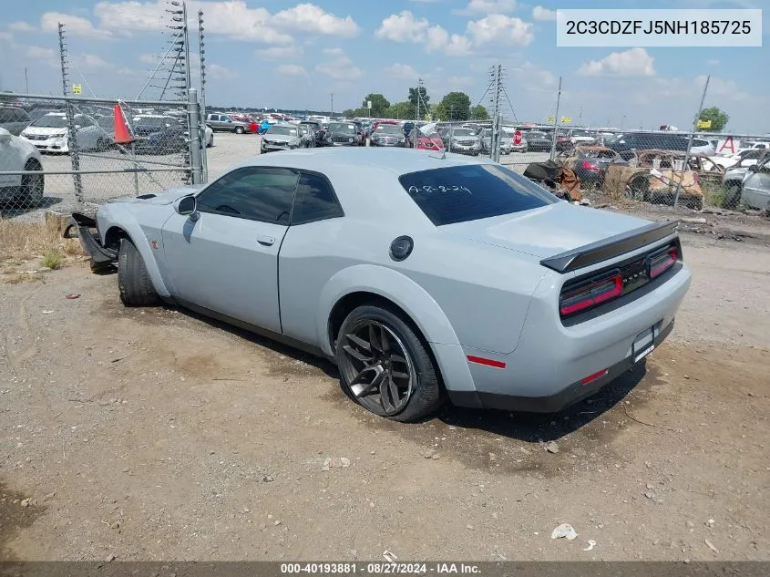 2022 Dodge Challenger R/T Scat Pack Widebody VIN: 2C3CDZFJ5NH185725 Lot: 40193881