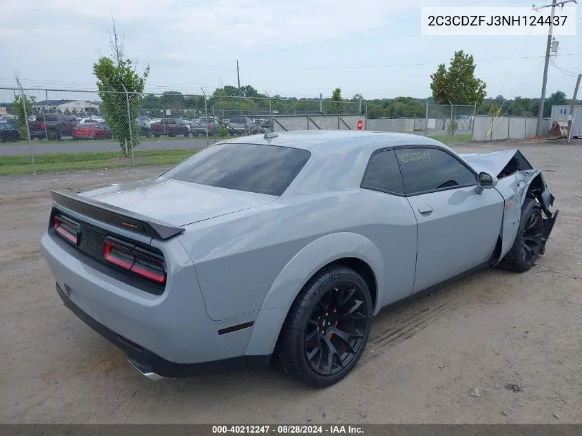 2C3CDZFJ3NH124437 2022 Dodge Challenger R/T Scat Pack Widebody