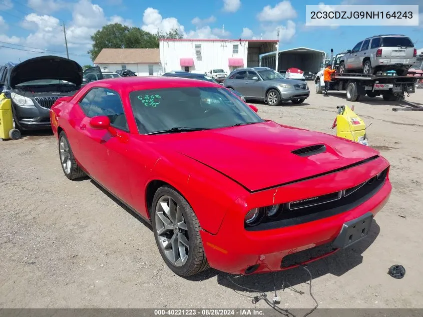 2022 Dodge Challenger Gt VIN: 2C3CDZJG9NH164243 Lot: 40221223