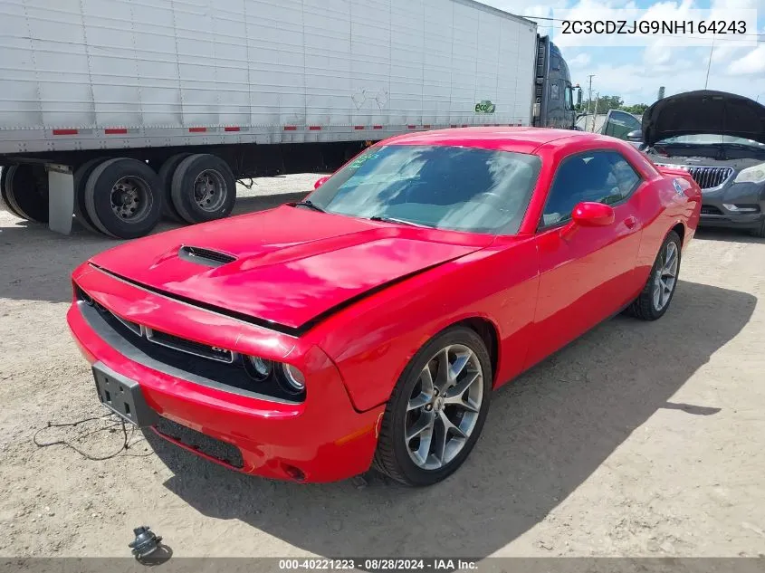 2022 Dodge Challenger Gt VIN: 2C3CDZJG9NH164243 Lot: 40221223