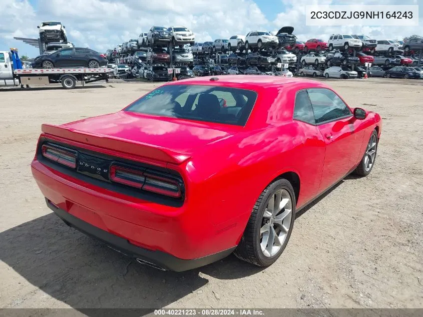 2022 Dodge Challenger Gt VIN: 2C3CDZJG9NH164243 Lot: 40221223