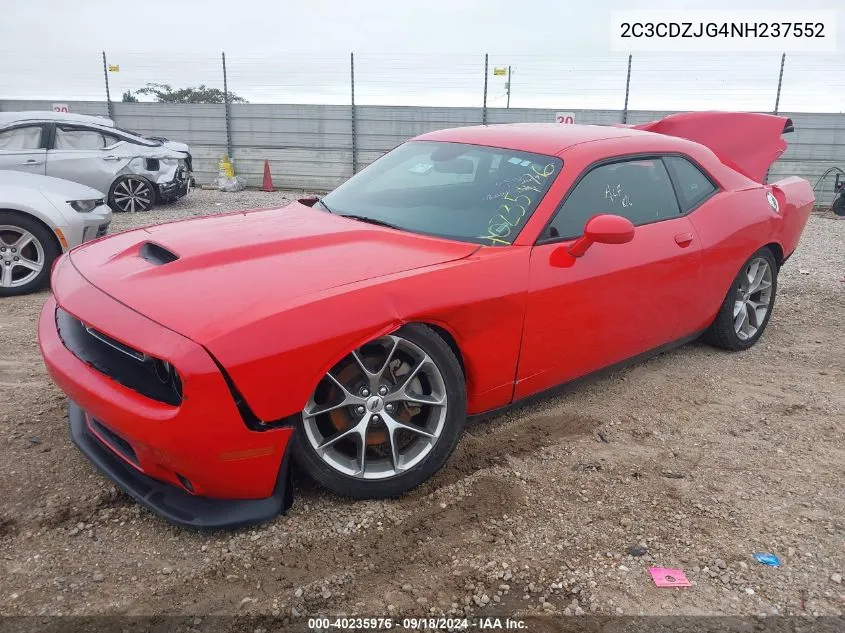 2022 Dodge Challenger Gt VIN: 2C3CDZJG4NH237552 Lot: 40235976