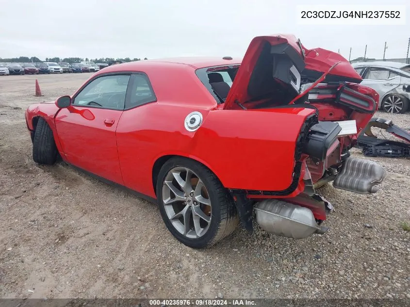 2022 Dodge Challenger Gt VIN: 2C3CDZJG4NH237552 Lot: 40235976