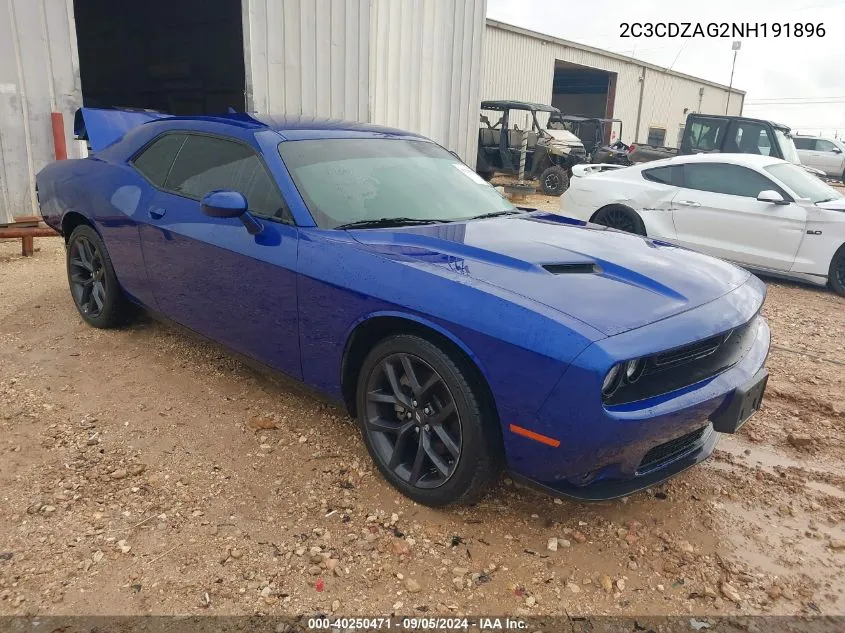 2022 Dodge Challenger Sxt VIN: 2C3CDZAG2NH191896 Lot: 40250471