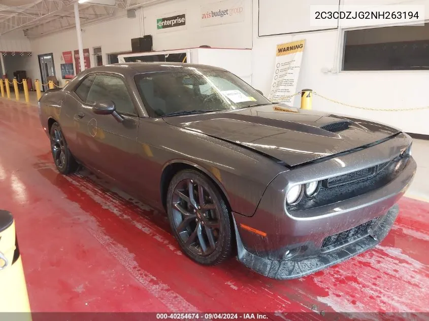 2022 Dodge Challenger Gt VIN: 2C3CDZJG2NH263194 Lot: 40254674