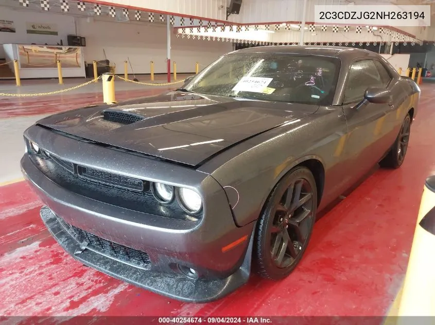 2022 Dodge Challenger Gt VIN: 2C3CDZJG2NH263194 Lot: 40254674