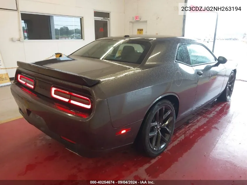 2022 Dodge Challenger Gt VIN: 2C3CDZJG2NH263194 Lot: 40254674