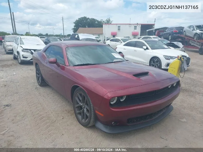 2022 Dodge Challenger Gt VIN: 2C3CDZJG1NH137165 Lot: 40288228