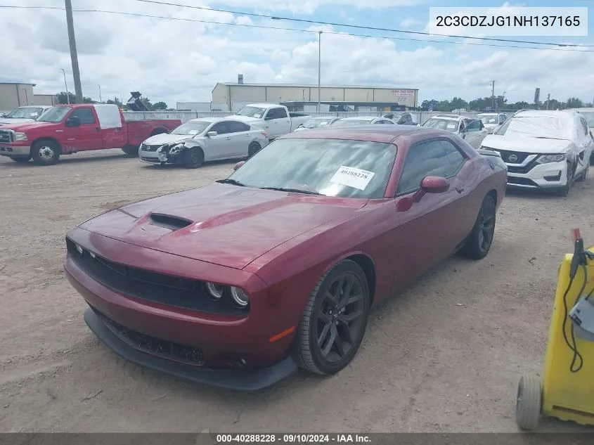 2022 Dodge Challenger Gt VIN: 2C3CDZJG1NH137165 Lot: 40288228