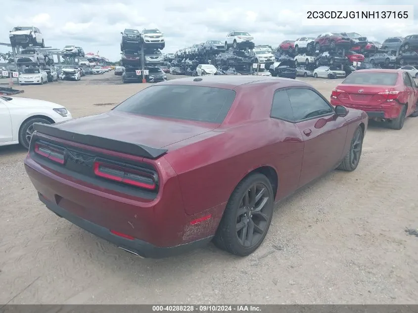 2022 Dodge Challenger Gt VIN: 2C3CDZJG1NH137165 Lot: 40288228