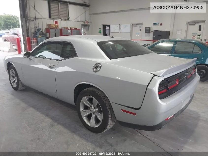 2022 Dodge Challenger Sxt VIN: 2C3CDZAG4NH270955 Lot: 40325722