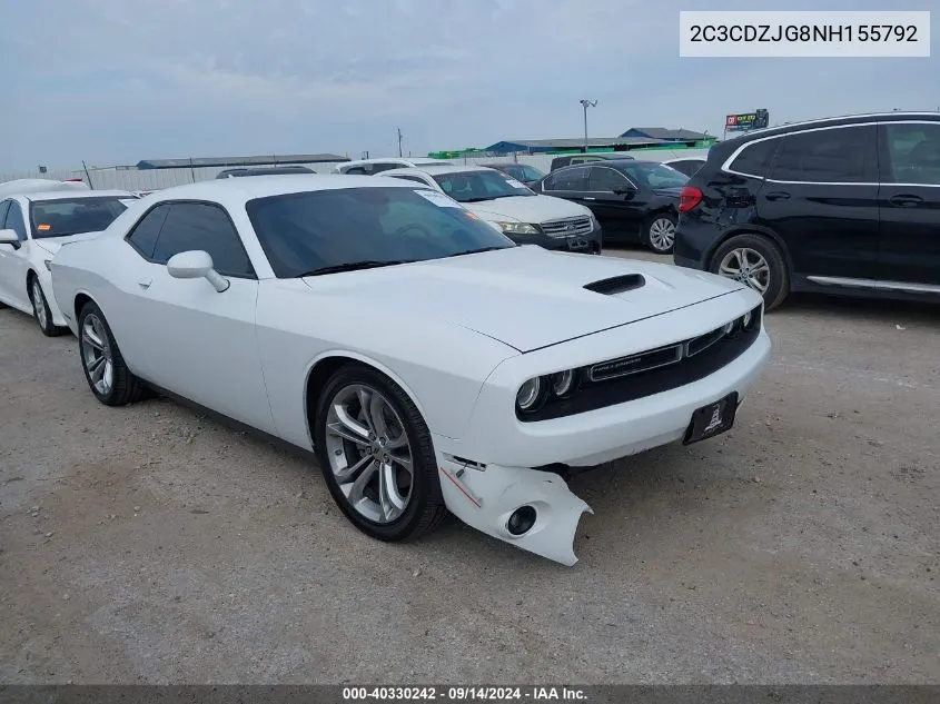 2022 Dodge Challenger Gt VIN: 2C3CDZJG8NH155792 Lot: 40330242